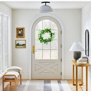 Studio mcgee threshold white scalloped ceiling light htf